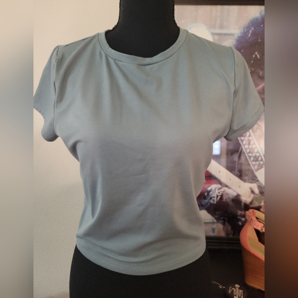 Hollister Light Gray Short Sleeve Tee